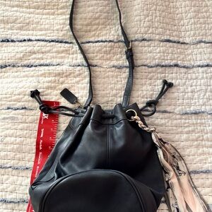 Coach Black Leather Shoulder Bag